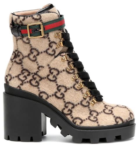 gucci wool boots|gucci heeled ankle boots.